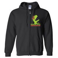 Roaring Into Kindergarten Dinosaur Back To School Full Zip Hoodie