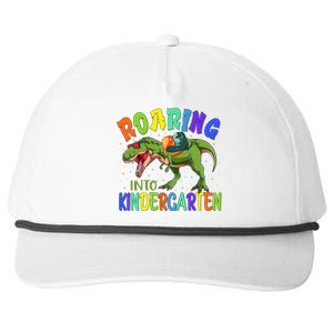 Roaring Into Kindergarten Dinosaur Ready To Crush Boy Snapback Five-Panel Rope Hat