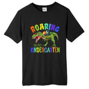 Roaring Into Kindergarten Dinosaur Ready To Crush Boy Tall Fusion ChromaSoft Performance T-Shirt