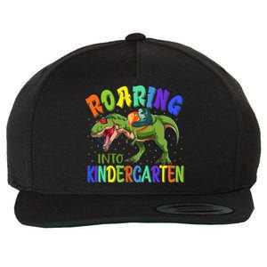 Roaring Into Kindergarten Dinosaur Ready To Crush Boy Wool Snapback Cap