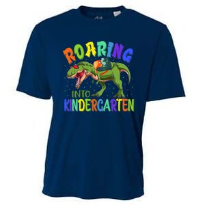 Roaring Into Kindergarten Dinosaur Ready To Crush Boy Cooling Performance Crew T-Shirt