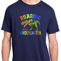 Roaring Into Kindergarten Dinosaur Ready To Crush Boy Adult ChromaSoft Performance T-Shirt