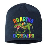 Roaring Into Kindergarten Dinosaur Ready To Crush Boy Sustainable Beanie