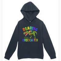 Roaring Into Kindergarten Dinosaur Ready To Crush Boy Urban Pullover Hoodie