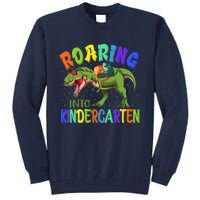 Roaring Into Kindergarten Dinosaur Ready To Crush Boy Tall Sweatshirt