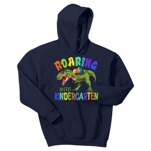 Roaring Into Kindergarten Dinosaur Ready To Crush Boy Kids Hoodie