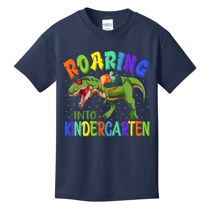 Roaring Into Kindergarten Dinosaur Ready To Crush Boy Kids T-Shirt