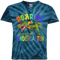 Roaring Into Kindergarten Dinosaur Ready To Crush Boy Kids Tie-Dye T-Shirt