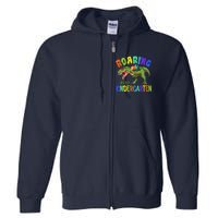 Roaring Into Kindergarten Dinosaur Ready To Crush Boy Full Zip Hoodie