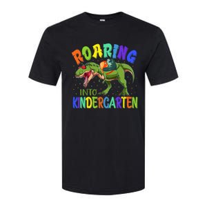 Roaring Into Kindergarten Dinosaur Ready To Crush Boy Softstyle CVC T-Shirt