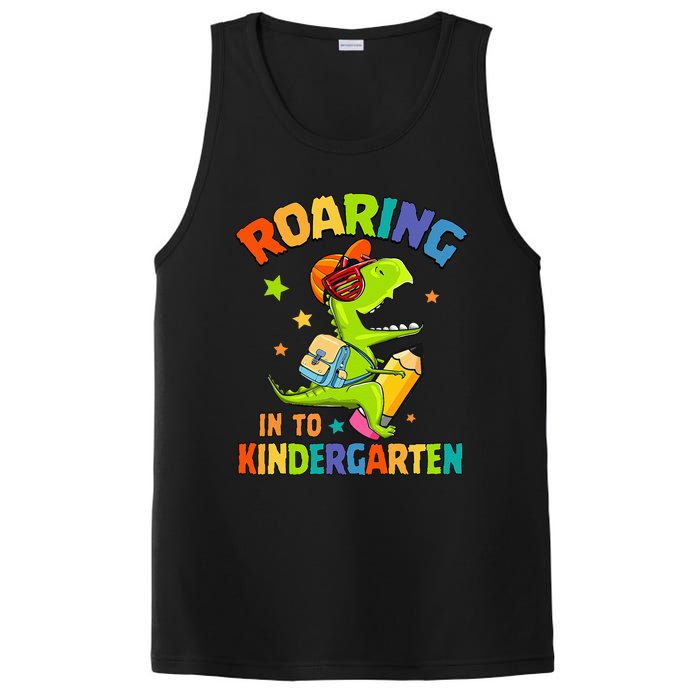 Roaring Into Kindergarten Dinosaur Back To School PosiCharge Competitor Tank