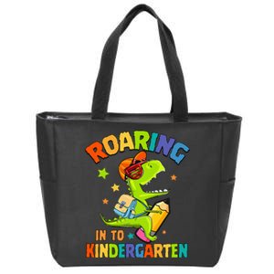 Roaring Into Kindergarten Dinosaur Back To School Zip Tote Bag