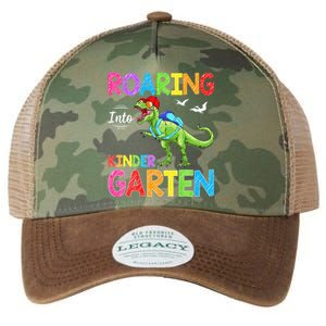 Roaring Into Kindergarten Dinosaur Student Back To School Legacy Tie Dye Trucker Hat