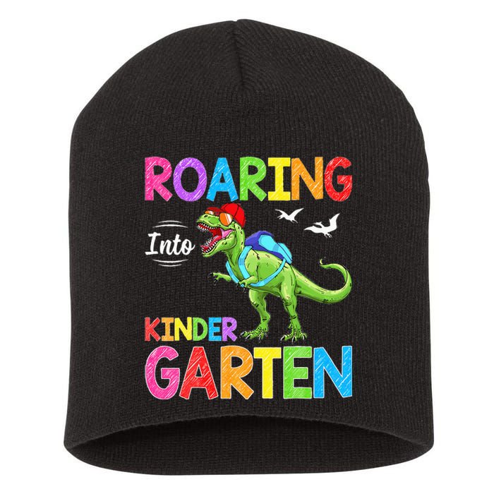 Roaring Into Kindergarten Dinosaur Student Back To School Short Acrylic Beanie