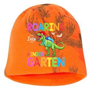 Roaring Into Kindergarten Dinosaur Student Back To School Kati - Camo Knit Beanie