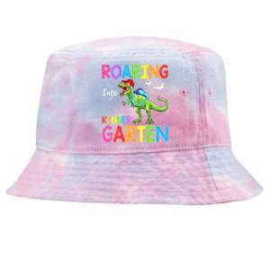 Roaring Into Kindergarten Dinosaur Student Back To School Tie-Dyed Bucket Hat