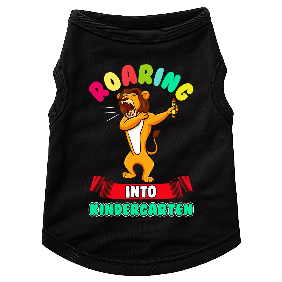 Roaring Into Kindergarten First Day Of School Kindergarten Great Gift Doggie Tank