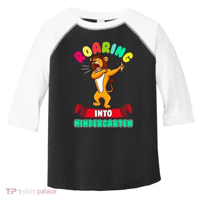 Roaring Into Kindergarten First Day Of School Kindergarten Great Gift Toddler Fine Jersey T-Shirt
