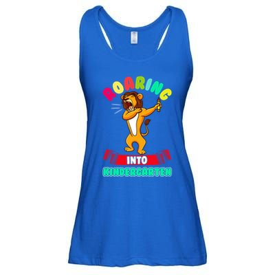 Roaring Into Kindergarten First Day Of School Kindergarten Great Gift Ladies Essential Flowy Tank