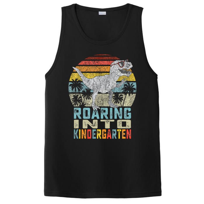 Roaring Into Kindergarten Dinosaur 1st Day Back To School PosiCharge Competitor Tank