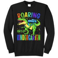 Roaring Into Kindergarten Dinosaur T Rex Back to School Sweatshirt