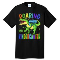 Roaring Into Kindergarten Dinosaur T Rex Back to School Tall T-Shirt