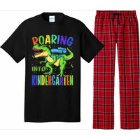 Roaring Into Kindergarten Dinosaur T Rex Back to School Pajama Set