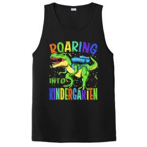 Roaring Into Kindergarten Dinosaur T Rex Back to School PosiCharge Competitor Tank