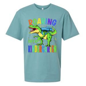 Roaring Into Kindergarten Dinosaur T Rex Back to School Sueded Cloud Jersey T-Shirt