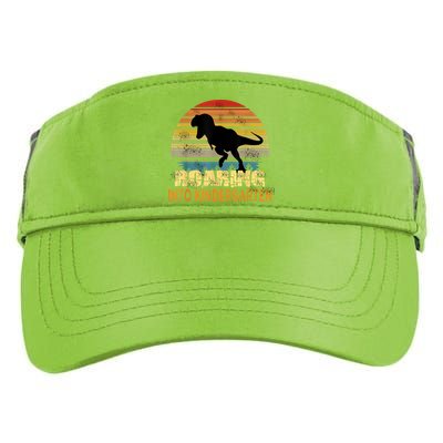 Roaring Into Kindergarten Dinosaur 1st Day Back To School Adult Drive Performance Visor