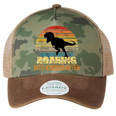 Roaring Into Kindergarten Dinosaur 1st Day Back To School Legacy Tie Dye Trucker Hat