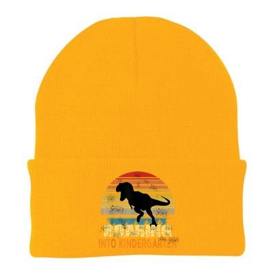 Roaring Into Kindergarten Dinosaur 1st Day Back To School Knit Cap Winter Beanie