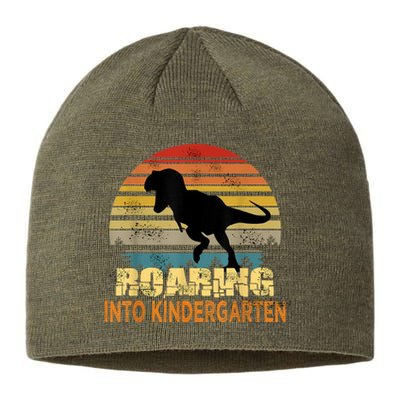 Roaring Into Kindergarten Dinosaur 1st Day Back To School Sustainable Beanie