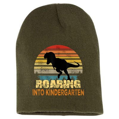 Roaring Into Kindergarten Dinosaur 1st Day Back To School Short Acrylic Beanie