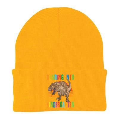 Roaring Into Kindergarten Dinosaur Back To School Boy Girl Knit Cap Winter Beanie