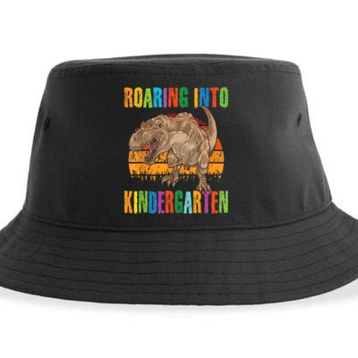 Roaring Into Kindergarten Dinosaur Back To School Boy Girl Sustainable Bucket Hat