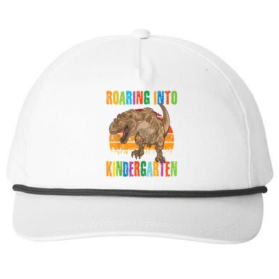 Roaring Into Kindergarten Dinosaur Back To School Boy Girl Snapback Five-Panel Rope Hat