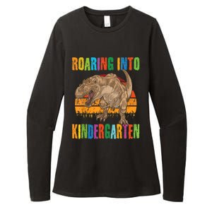 Roaring Into Kindergarten Dinosaur Back To School Boy Girl Womens CVC Long Sleeve Shirt