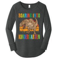 Roaring Into Kindergarten Dinosaur Back To School Boy Girl Women's Perfect Tri Tunic Long Sleeve Shirt