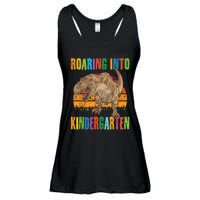 Roaring Into Kindergarten Dinosaur Back To School Boy Girl Ladies Essential Flowy Tank