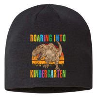 Roaring Into Kindergarten Dinosaur Back To School Boy Girl Sustainable Beanie