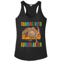 Roaring Into Kindergarten Dinosaur Back To School Boy Girl Ladies PosiCharge Competitor Racerback Tank