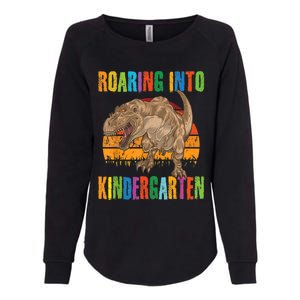 Roaring Into Kindergarten Dinosaur Back To School Boy Girl Womens California Wash Sweatshirt