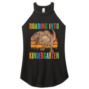 Roaring Into Kindergarten Dinosaur Back To School Boy Girl Women's Perfect Tri Rocker Tank