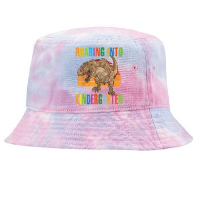 Roaring Into Kindergarten Dinosaur Back To School Boy Girl Tie-Dyed Bucket Hat