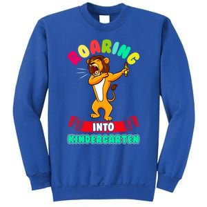 Roaring Into Kindergarten First Day Of School Kindergarten Cool Gift Sweatshirt