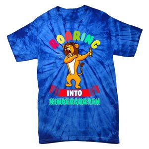 Roaring Into Kindergarten First Day Of School Kindergarten Cool Gift Tie-Dye T-Shirt