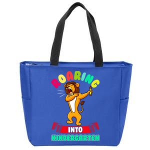 Roaring Into Kindergarten First Day Of School Kindergarten Cool Gift Zip Tote Bag