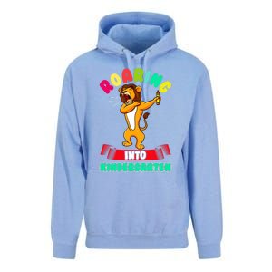 Roaring Into Kindergarten First Day Of School Kindergarten Cool Gift Unisex Surf Hoodie