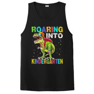 Roaring Into Kindergarten Dinosaur T Rex Back To School Boy PosiCharge Competitor Tank